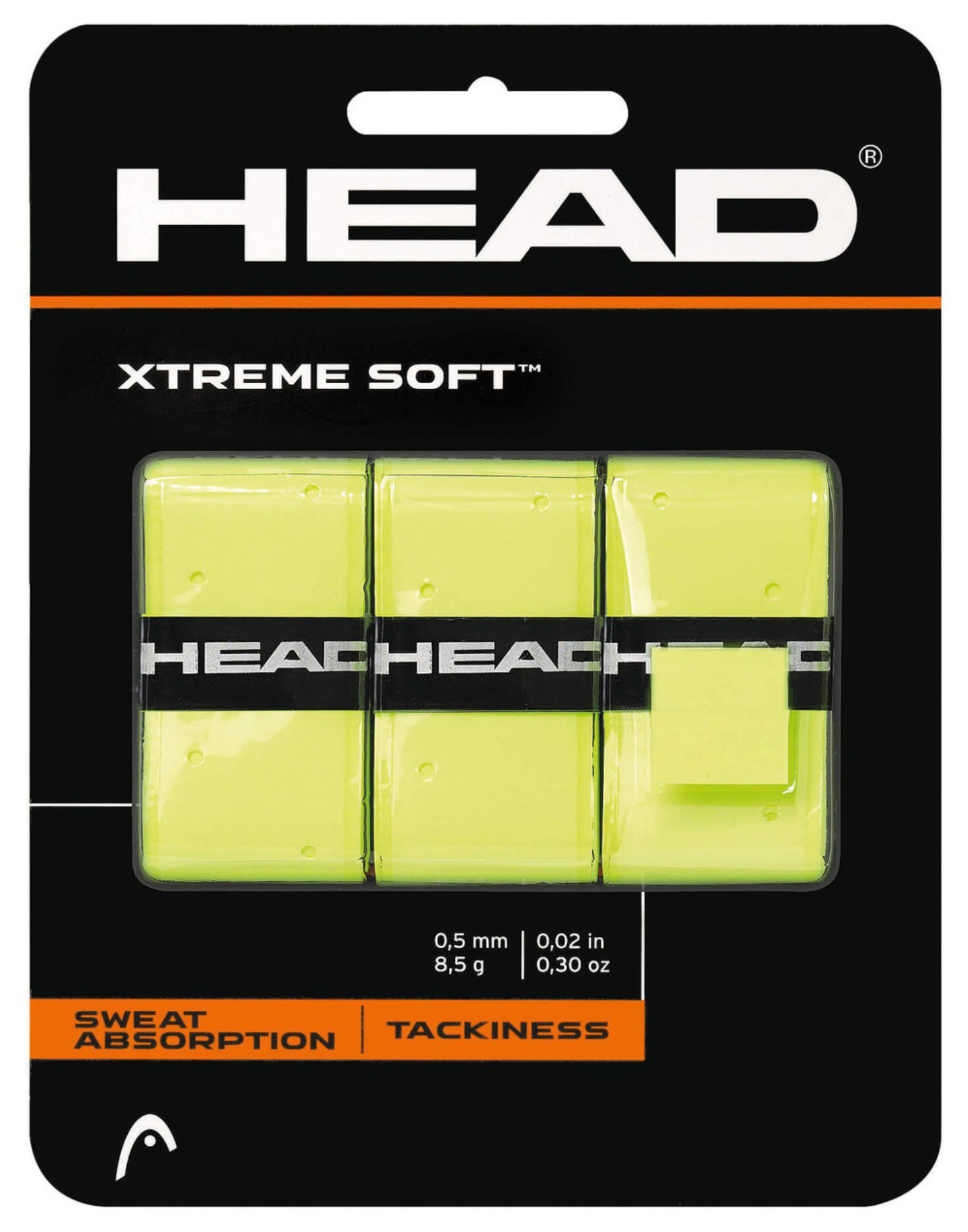 head xtreme soft overgrip in yellow