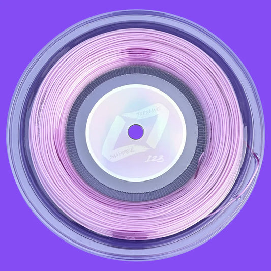 Purple Toroline Snapper Reel tennis strings with good performance suitable for all tennis players in their tennis racquet. these are good tennis strings and available to purchase and buy in Australia and New Zealand via The Tennis Store